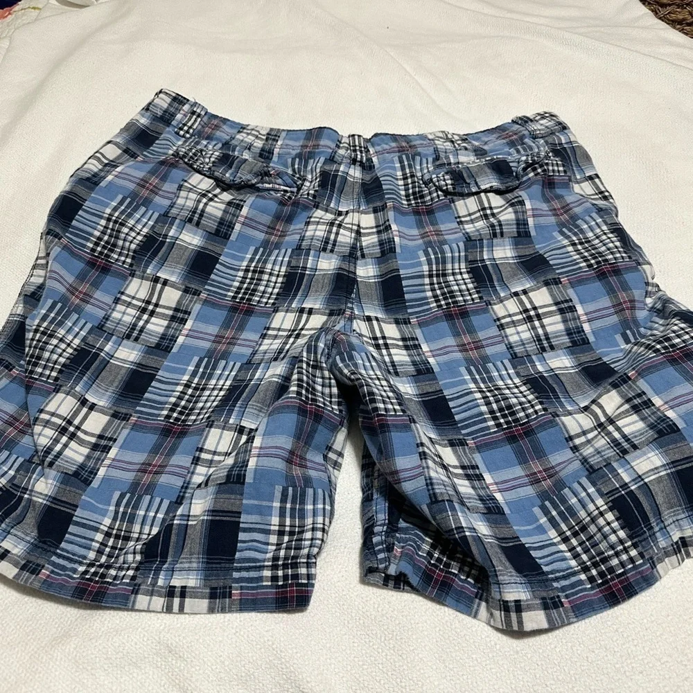 Faded Glory Men's Plaid Shorts - Blue and Black